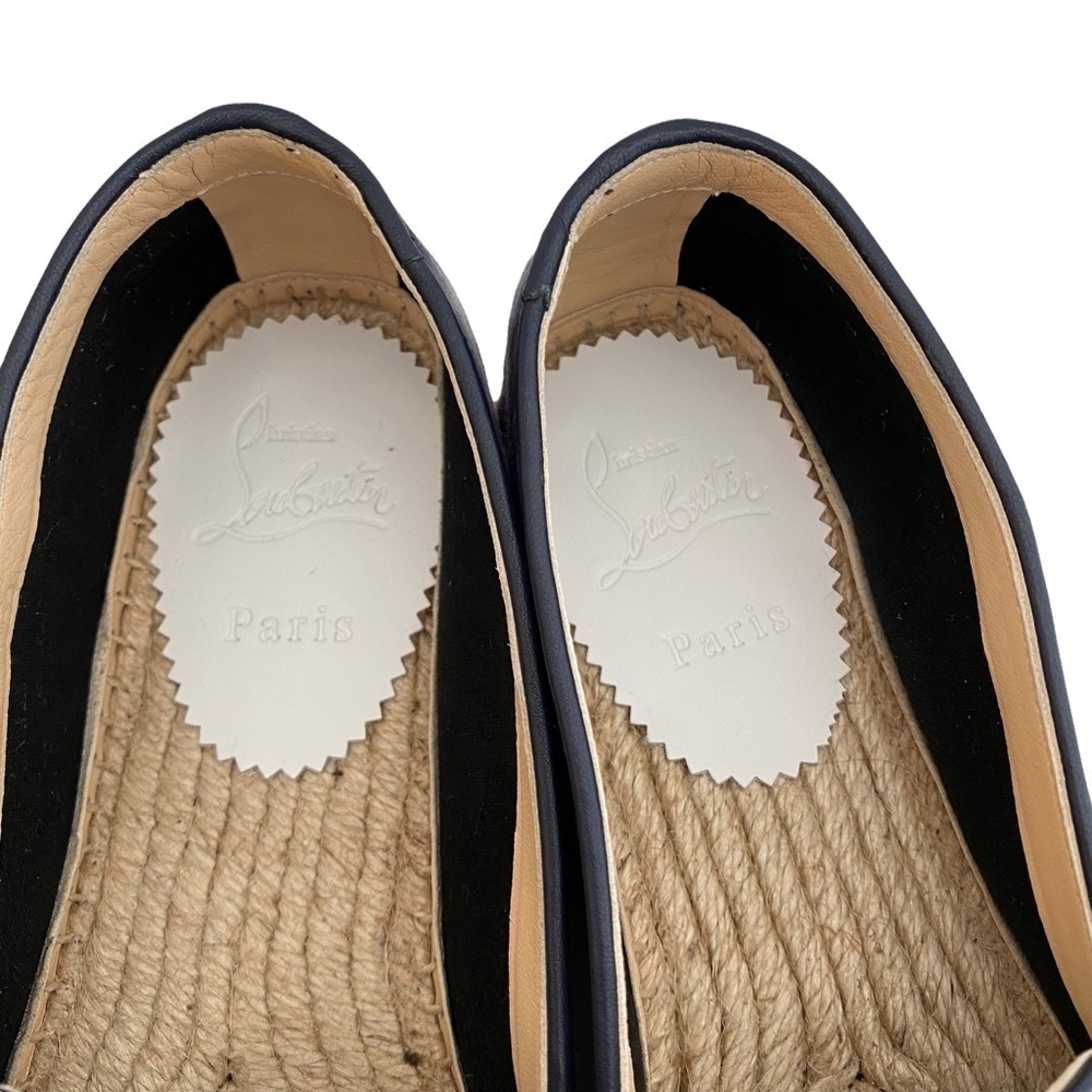 Christian Louboutin Nanou Orlanto Donna Flat Espadrilles Navy Sz 38 = 8 - Picture 8 of 16